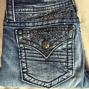 Miss Me Blue Embroidered Women's Jeans